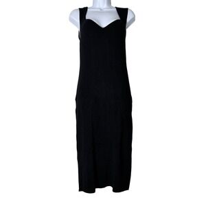 NWOT Banana Republic Women Sleeveless Ribbed Sweater‎ Dress Black X-Small